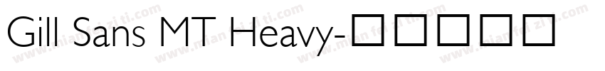 Gill Sans MT Heavy字体转换